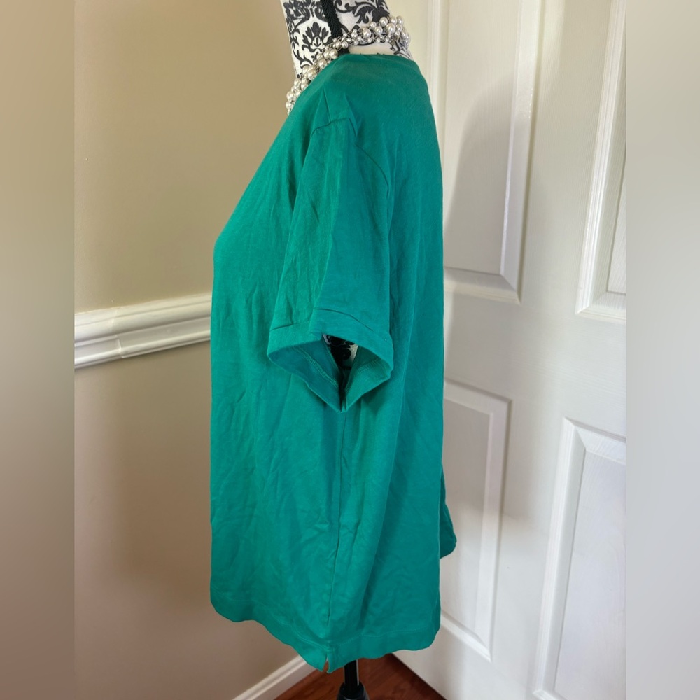 *NWT* Loft - women’s 100% cotton, short sleeves, teal, size XL - Picture 3 of 9